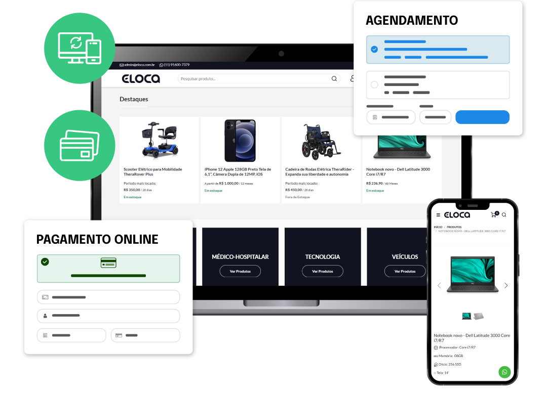 Otimizamos suas locações on-line